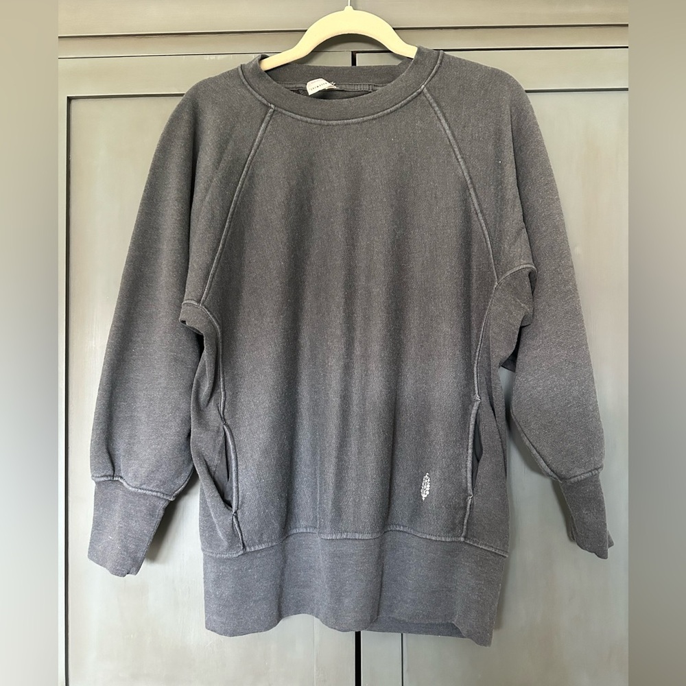 FP Movement by Free People Charcoal Gray Pullover Sweatshirt